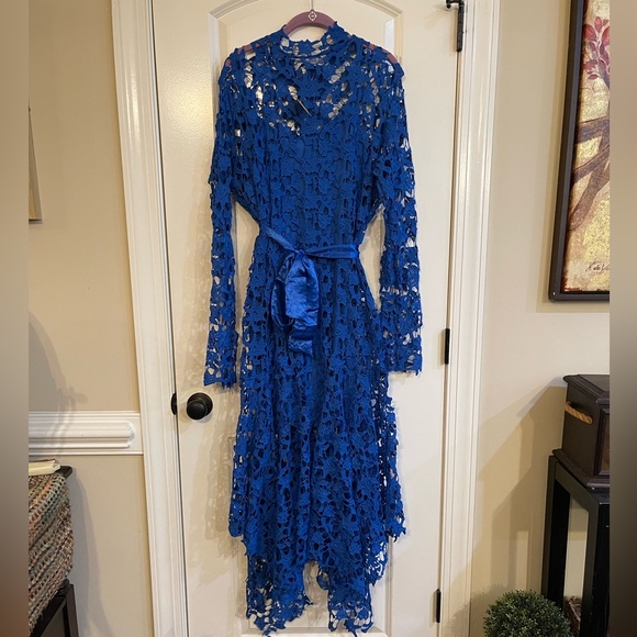 VERWIN Hollow Floor-Length Lace-Up Asymmetrical Women's Maxi size 3X - Picture 2 of 5